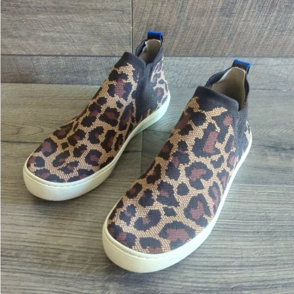 Rothy's Shoes - Rothy's Chelsea Sneaker Boots Shoes Leopard Animal Print Booties  Womens 8 EUC